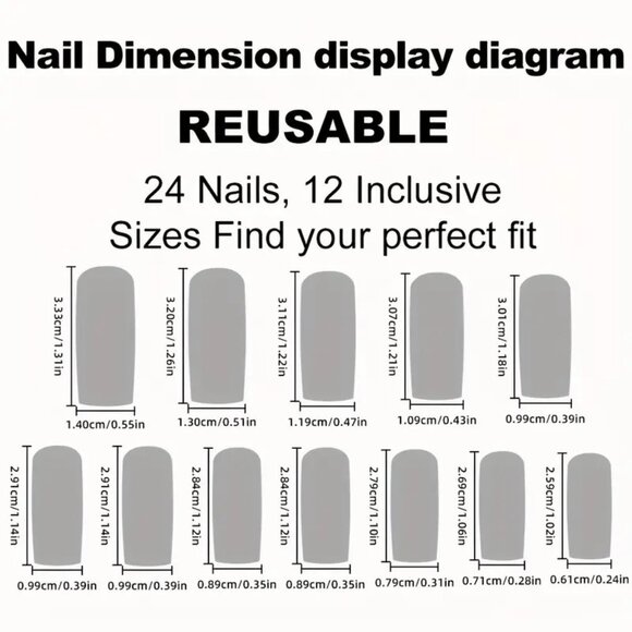 24 Purple Nails Press On Style Glossy Manicure Sexy Fade Long Square Reusable - Picture 3 of 5